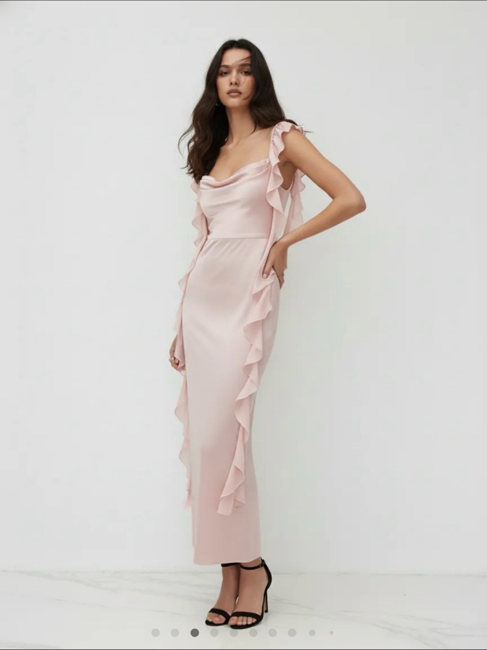 Cider Soft Pink Ruffled Maxi Dress - Picture 6 of 6
